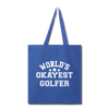 World's Okayest Golfer Tote Bag - royal blue