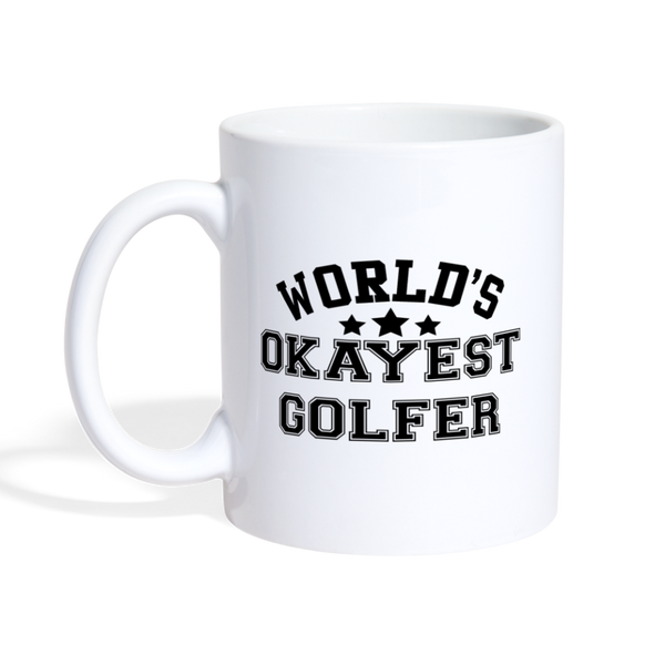 World's Okayest Golfer Coffee/Tea Mug - white