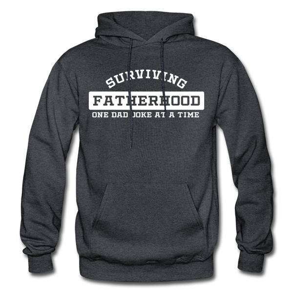 Surviving Fatherhood One Dad Joke at a Time Gildan Heavy Blend Adult Hoodie - charcoal gray