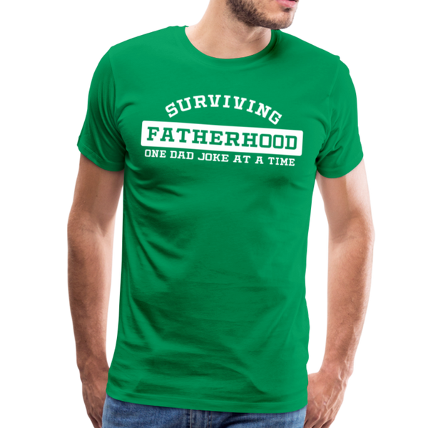 Surviving Fatherhood One Dad Joke at a Time Men's Premium T-Shirt - kelly green