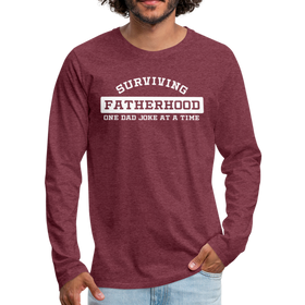 Surviving Fatherhood One Dad Joke at a Time Men's Premium Long Sleeve T-Shirt