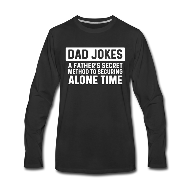 Funny Dad Joke Men's Premium Long Sleeve T-Shirt - black