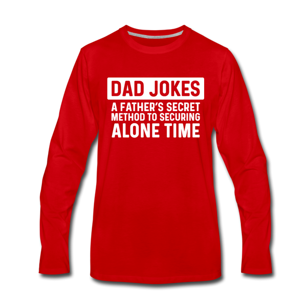 Funny Dad Joke Men's Premium Long Sleeve T-Shirt - red