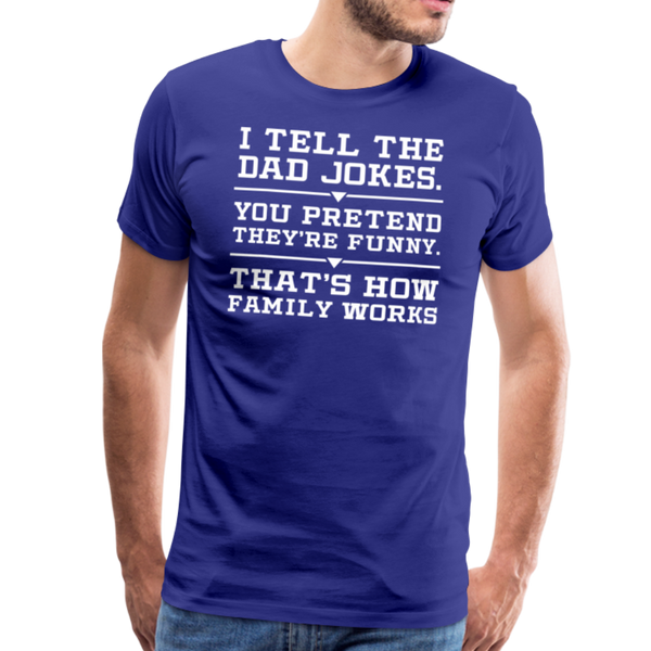 I Tell the Dad Jokes Men's Premium T-Shirt - royal blue
