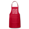 I Tell the Dad Jokes Adjustable Apron - red
