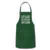 I Tell the Dad Jokes Adjustable Apron - forest green