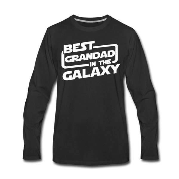 Best Grandad In The Galaxy Men's Premium Long Sleeve T-Shirt - black