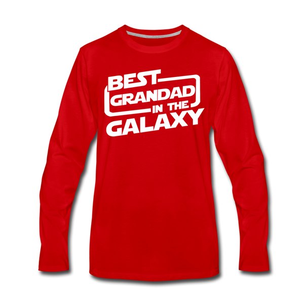 Best Grandad In The Galaxy Men's Premium Long Sleeve T-Shirt - red