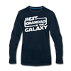 Best Grandad In The Galaxy Men's Premium Long Sleeve T-Shirt - deep navy