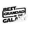 Best Grandad In The Galaxy Sticker - white glossy
