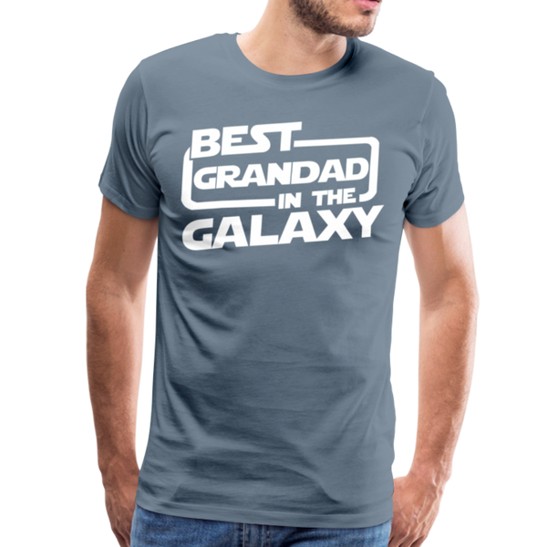 Best Grandad In The Galaxy Men's Premium T-Shirt - steel blue