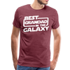 Best Grandad In The Galaxy Men's Premium T-Shirt - heather burgundy