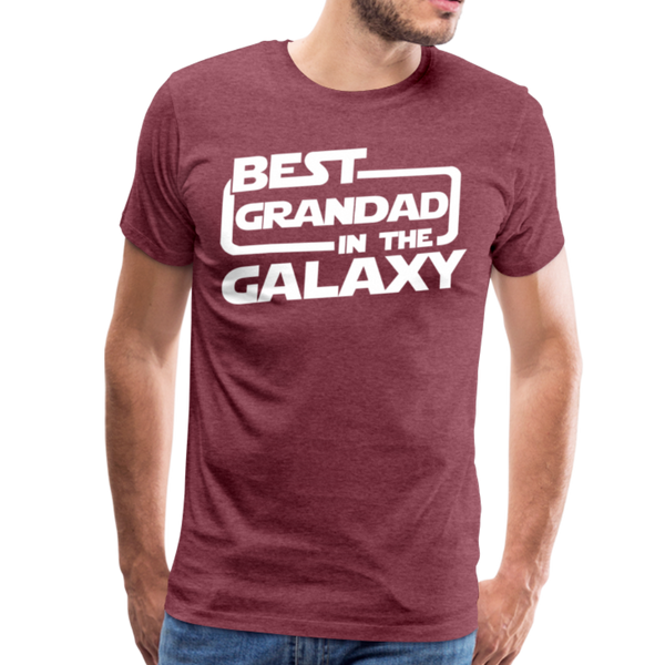 Best Grandad In The Galaxy Men's Premium T-Shirt - heather burgundy