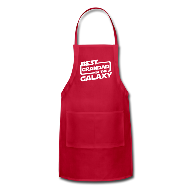 Best Grandad In The Galaxy Adjustable Apron - red