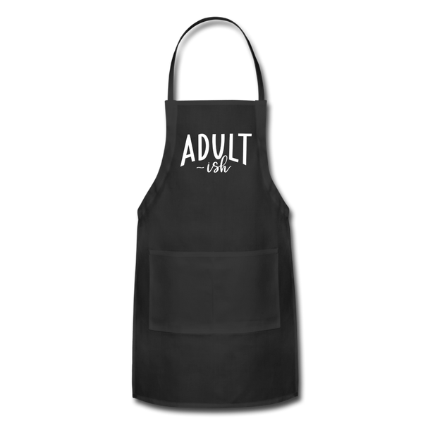 Adult-ish Funny Adjustable Apron - black