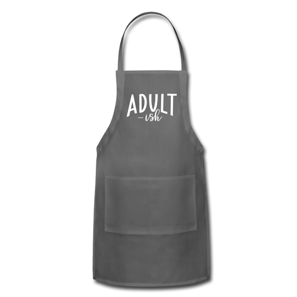 Adult-ish Funny Adjustable Apron - charcoal