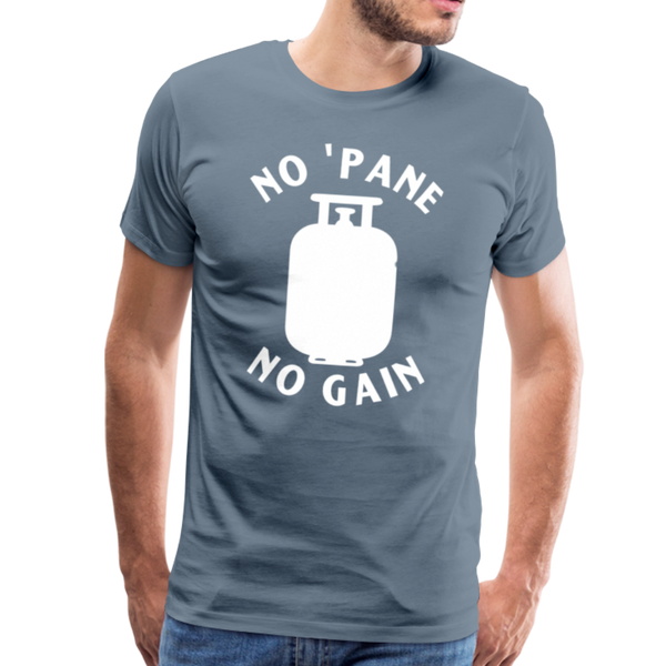 No 'Pane No Gain Grilling Men's Premium T-Shirt - steel blue