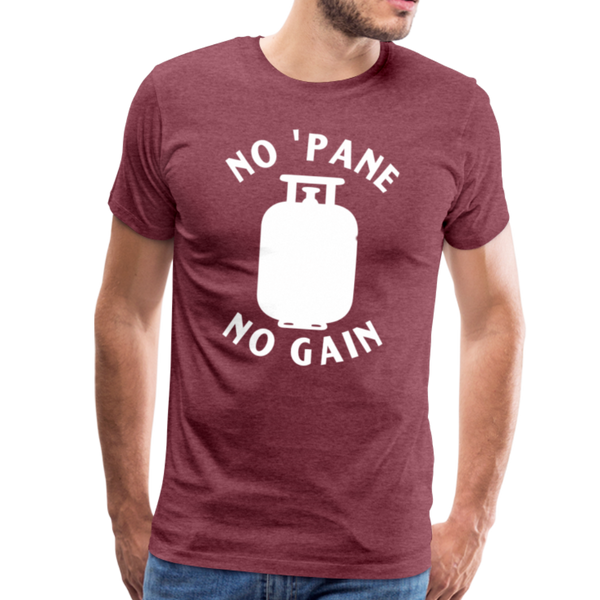 No 'Pane No Gain Grilling Men's Premium T-Shirt - heather burgundy
