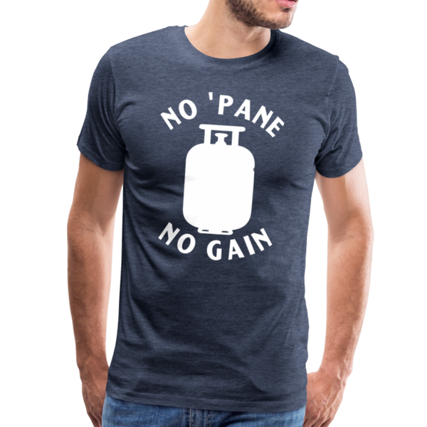 No 'Pane No Gain Grilling Men's Premium T-Shirt - heather blue