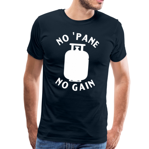 No 'Pane No Gain Grilling Men's Premium T-Shirt - deep navy