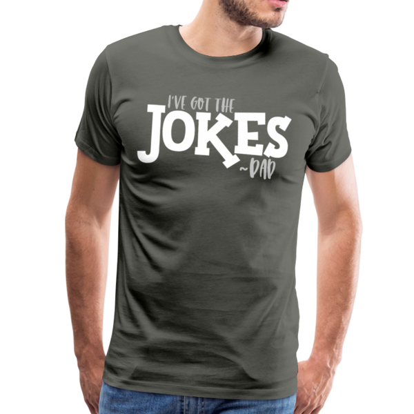 I've Got the Jokes -Dad Men's Premium T-Shirt - asphalt gray
