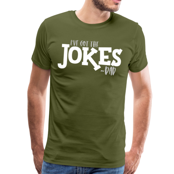 I've Got the Jokes -Dad Men's Premium T-Shirt - olive green
