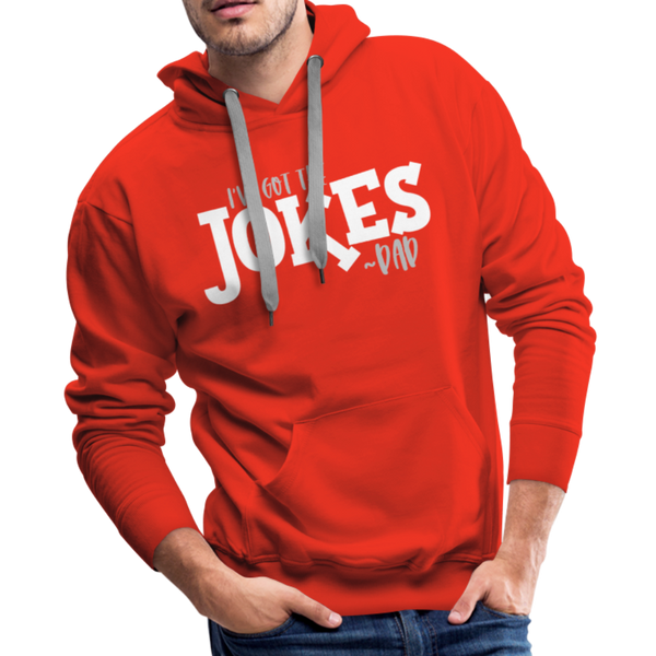 I've Got the Jokes -Dad Men’s Premium Hoodie - red