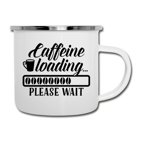 Caffeine Loading Please Wait Camper Mug - white