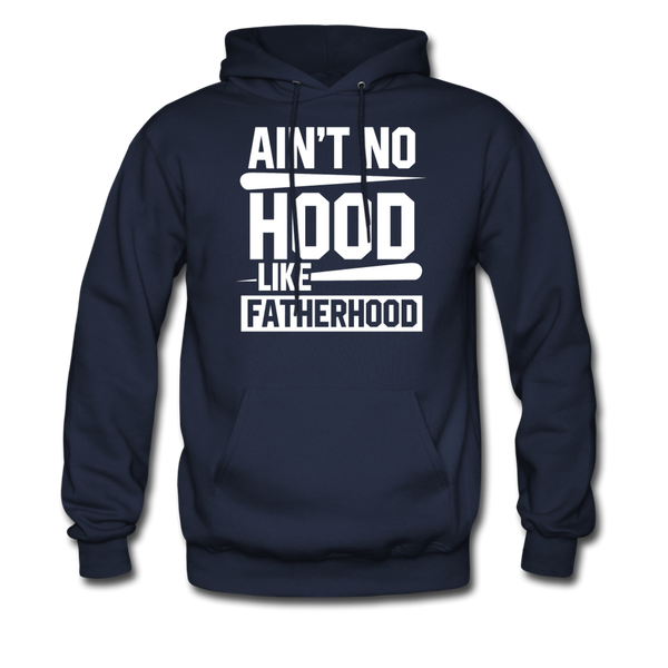 Ain't No Hood Like Fatherhood Funny Father's Day Men's Hoodie - navy