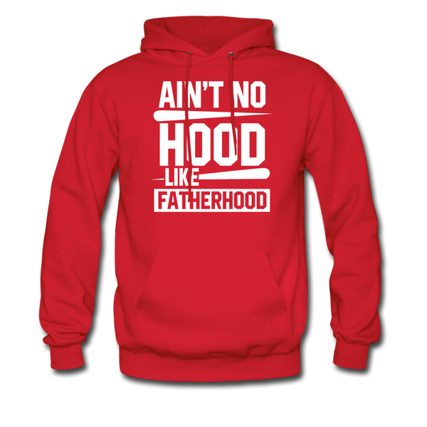 Ain't No Hood Like Fatherhood Funny Father's Day Men's Hoodie - red