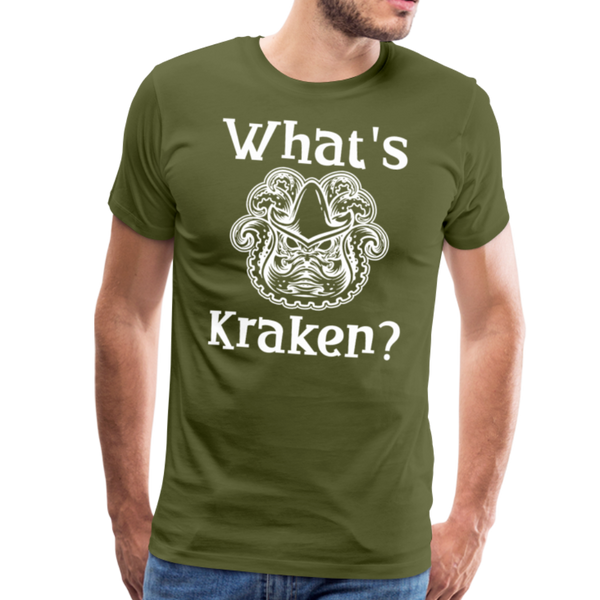 What's Kraken? Men's Premium T-Shirt - olive green