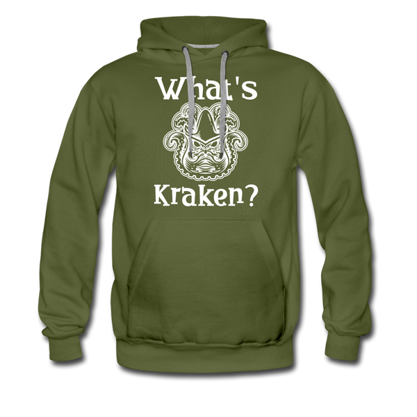 What's Kraken? Men’s Premium Hoodie - olive green