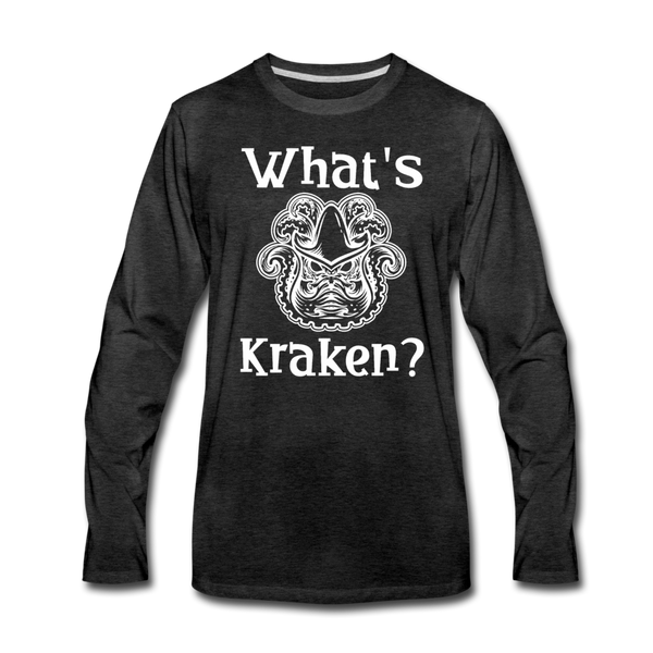 What's Kraken? Men's Premium Long Sleeve T-Shirt - charcoal gray