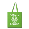 What's Kraken? Tote Bag - lime green