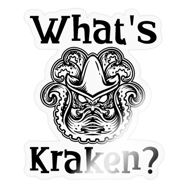 What's Kraken? Sticker - transparent glossy