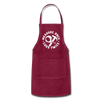 Measure Once Cuss Twice Funny Woodworking Adjustable Apron - burgundy