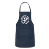 Measure Once Cuss Twice Funny Woodworking Adjustable Apron - navy