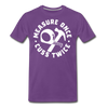Measure Once Cuss Twice Funny Woodworking Men's Premium T-Shirt - purple