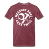 Measure Once Cuss Twice Funny Woodworking Men's Premium T-Shirt - heather burgundy