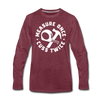 Measure Once Cuss Twice Funny Woodworking Men's Premium Long Sleeve T-Shirt - heather burgundy