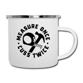 Measure Once Cuss Twice Funny Woodworking Camper Mug