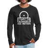 Size Matters Saw Funny Men's Premium Long Sleeve T-Shirt - black