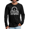 Size Matters Saw Funny Men's Premium Long Sleeve T-Shirt - charcoal gray