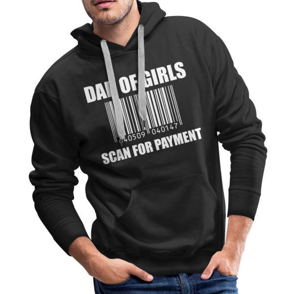 Dad of Girls Scan for Payment Men’s Premium Hoodie - black