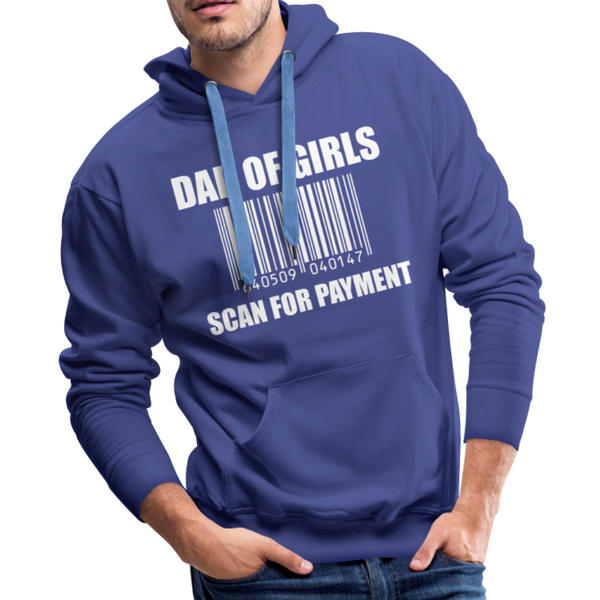 Dad of Girls Scan for Payment Men’s Premium Hoodie - royalblue