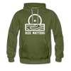 Size Matters Saw Funny Men’s Premium Hoodie - olive green