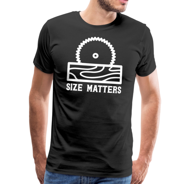 Size Matters Saw Funny Men's Premium T-Shirt - black