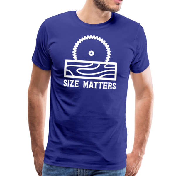 Size Matters Saw Funny Men's Premium T-Shirt - royal blue