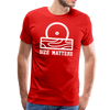 Size Matters Saw Funny Men's Premium T-Shirt - red