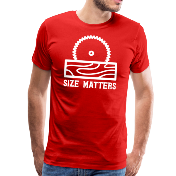 Size Matters Saw Funny Men's Premium T-Shirt - red
